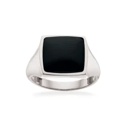 SCROUPLES SØLV RING MED SORT ONYX - 791392