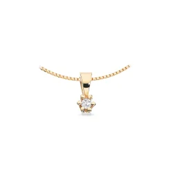 SCROUPLES VICTORIA 14 KARAT GULD VEDHÆNG MED BRILLIANT 0,05 CARAT - 11125,05
