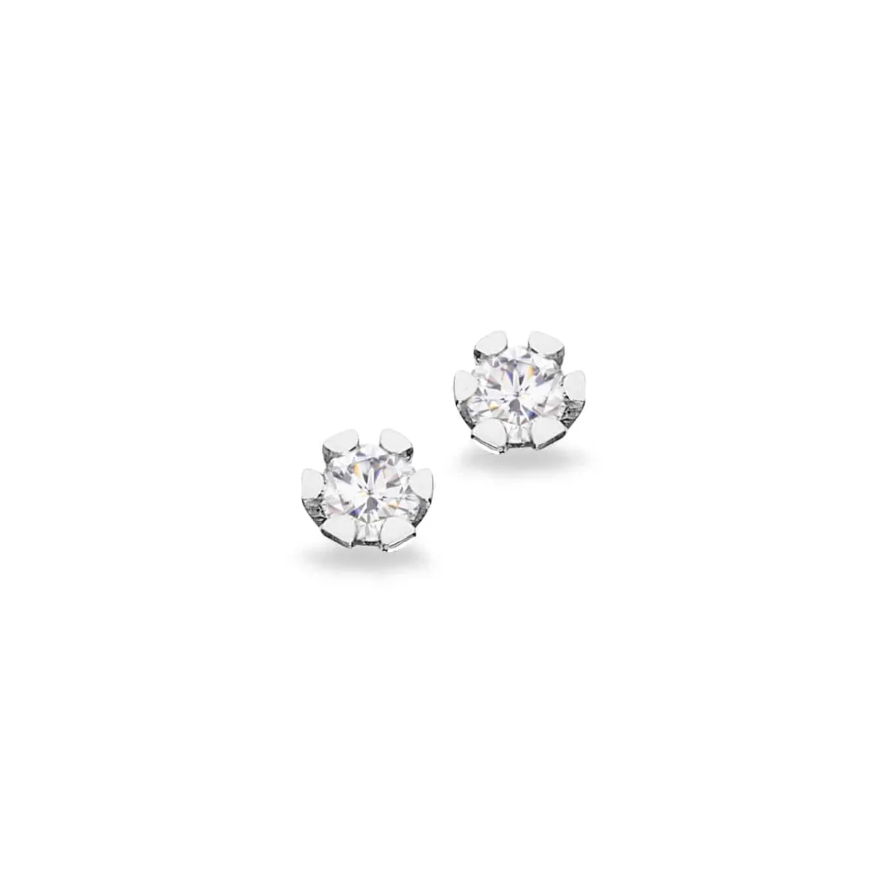 SCROUPLES VIDA ØRERINGE 8 KARAT HVIDGULD MED BRILLANT 0,10 CARAT - 1814,10