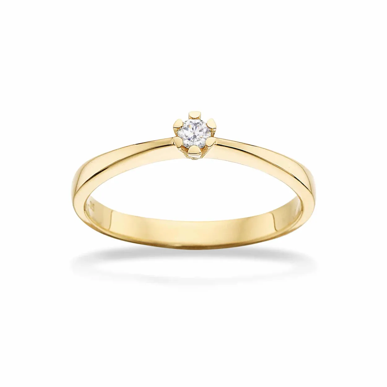 SCROUPLES VIDA RING 8 KARAT GULD MED BRILLANT 0,05 CARAT - 7813,05