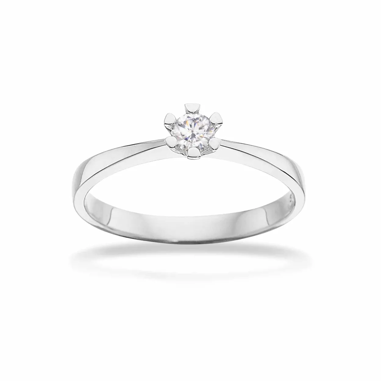 SCROUPLES VIDA RING 8 KARAT HVIDGULD MED BRILLANT 0,15 CARAT - 7814,15