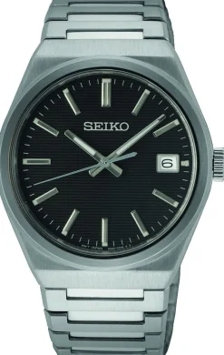 SEIKO CLASSIC STÅL MED SORT SKIVE - SUR557P1