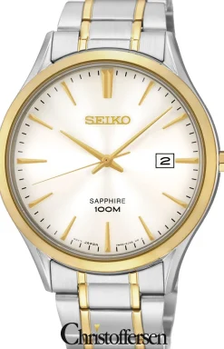 SEIKO HERRE UR MIX MED LÆNKE DATO - SGEG96P1