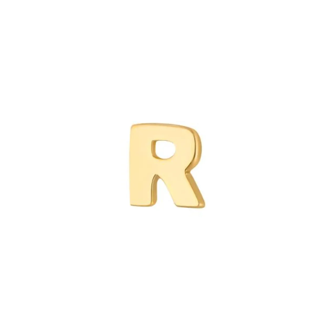 SIERSBØL BOGSTAV R 14 KARAT GULD ØRERING - 30083187050R