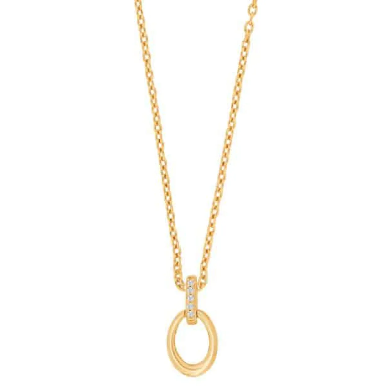SIERSBØL HALSKÆDE 14 KARAT GULD MED 0,015 CARAT DIAMANTER - 20100380500