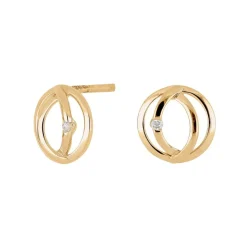 SIERSBØL ØRESTIKKER 14 KARAT 0,02 CARAT - 318 047BR5