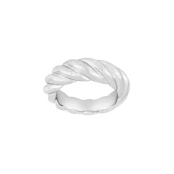 SIERSBØL SHAPE SØLV RHODINERET RING TWISTET - 112 019