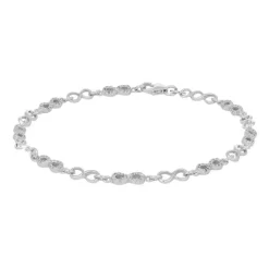 SIERSBØL SØLV ARMBÅND MED UENDELIGHEDSTEGN - 825 074