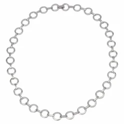 SIERSBØL SØLV RHODINERET COLLIER MED CIRKLER 45 CM - 845 105