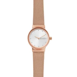 SKAGEN FREJA LILLE UR DAME ROSE MED STEN - SKW2665