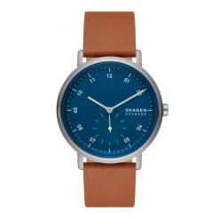 SKAGEN KUPPEL UR HERRE MED LÆDERREM - SKW6888