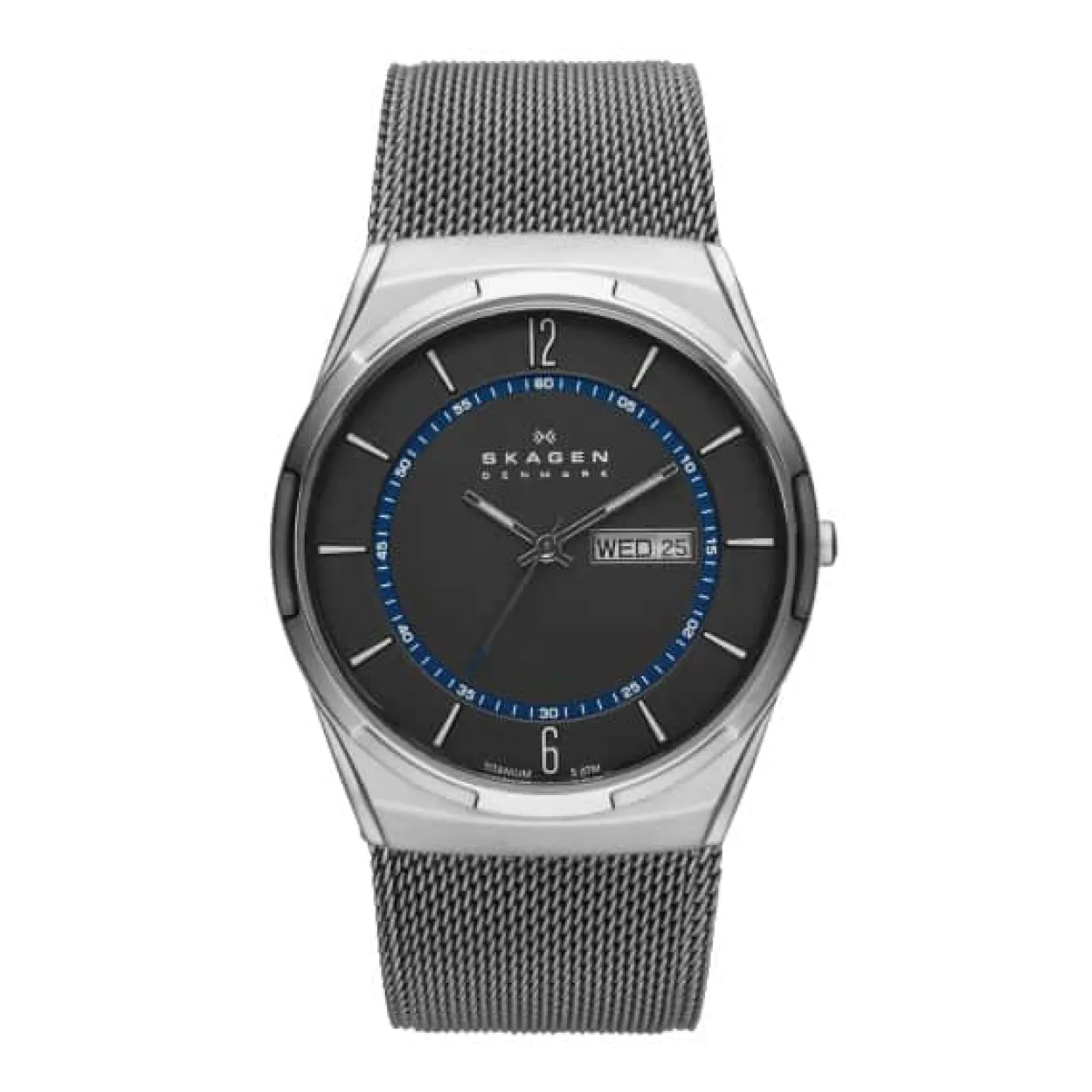 SKAGEN MELBYE TITANIUM HERRE UR MESH MED GRÅ SKIVE - SKW6078