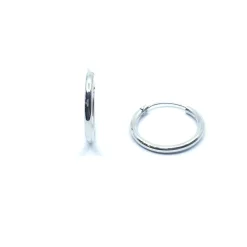 SØLV BLANK CREOL RHODINERET DIAMETER 16 MM BREDDE 1,50 MM