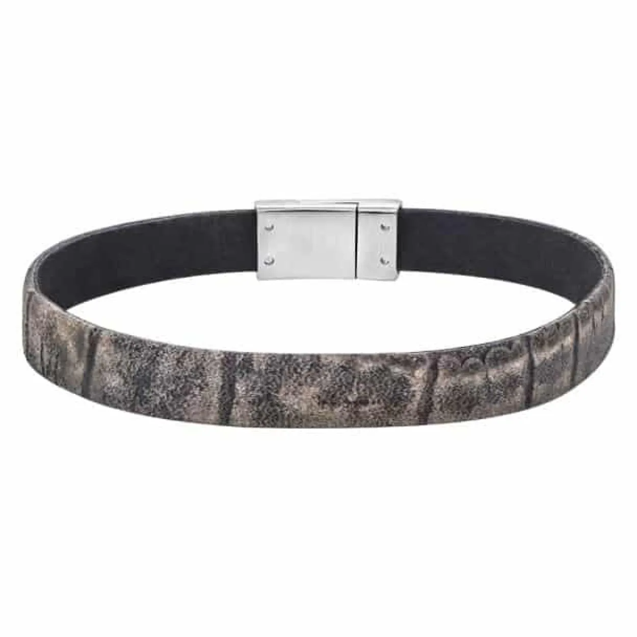 SON OF NOA ARMBÅND GRÅ KALVESKIND 23 CM MED STÅL LÅS - 897 013-GREY23