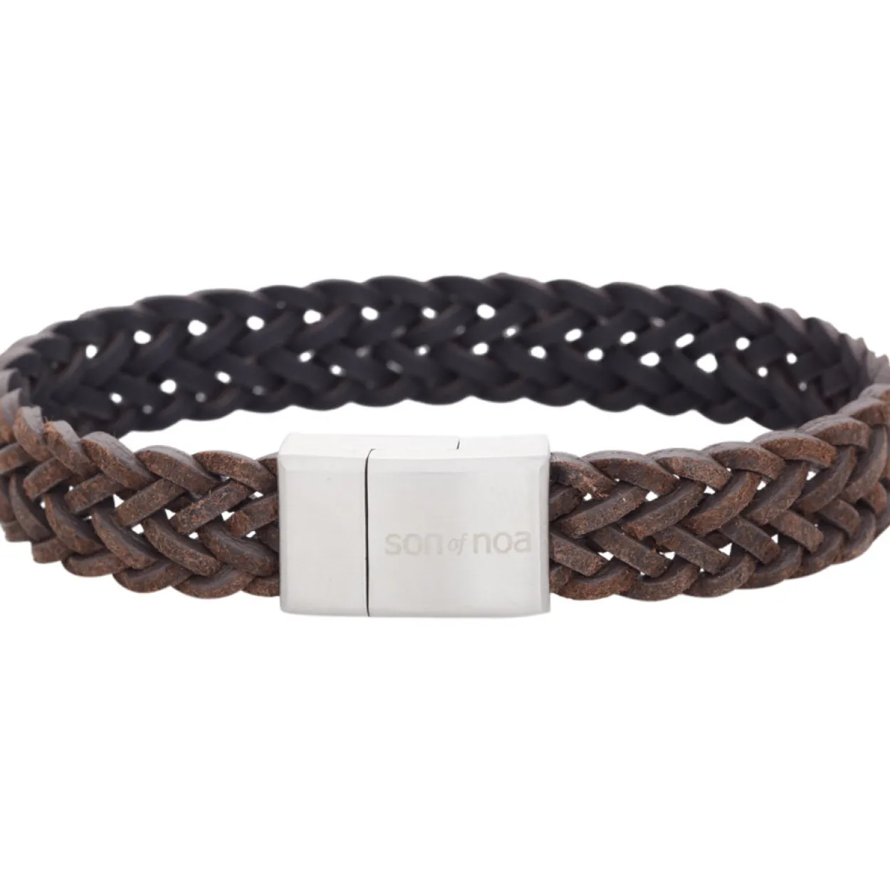 SON OF NOA ARMBÅND LÆDER MØRKE BRUN 21 CM