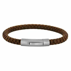 SON OF NOA ARMBÅND RUNDT I BRUNT KALVESKIND 19 CM - 80970289219