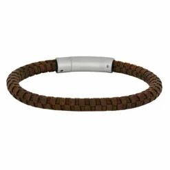 SON OF NOA ARMBÅND RUNDT I BRUNT KALVESKIND 19 CM - 80970289219
