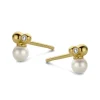 SPIRIT ICONS ASIA ØRERINGE 14 KT GULD MED HVID PERLE - 44596