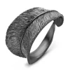 SPIRIT ICONS FALL RING SORT SØLV RHUTINERET - 51323