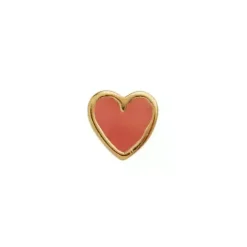 STINE A HEART CORAL ØREINGE FORGYLDT - 1181-02-CORAL