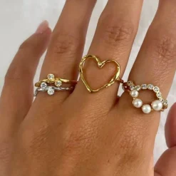 STINE A PEARL BERRIE RING SØLV FORGYLDT - 4055-02