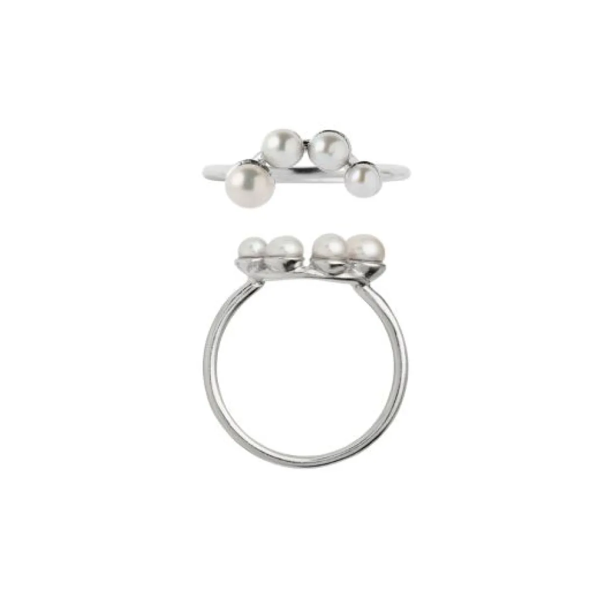 STINE A PEARL BERRIE RING SØLV MED FERSKVANDSPERLER - 4055-00