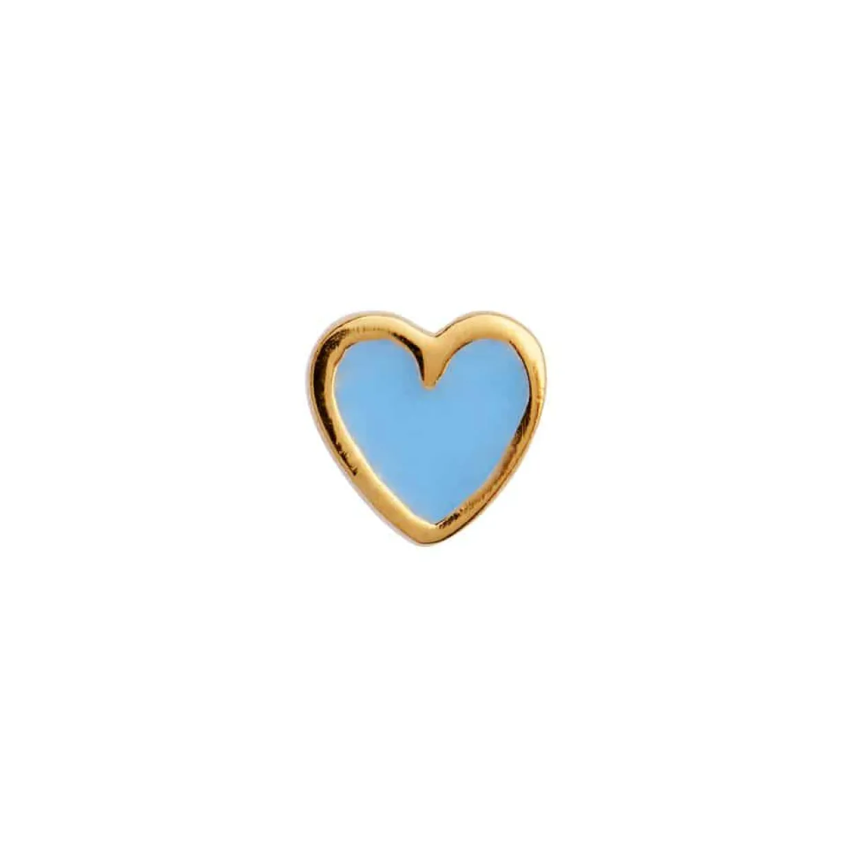 STINE A PETIT LOVE HEART ØRERING SØLV FORGYLDT - 1181-02-Light Blue