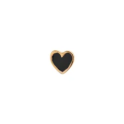 STINE A PETIT LOVE HEART ØRERING SØLV FORGYLDT - 1181-02-Black
