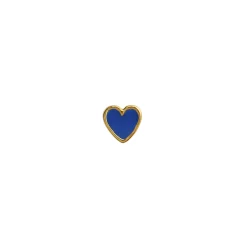 STINE A PETIT LOVE HEART ØRERING SØLV FORGYLDT - 1181-02-COBALT BLUE