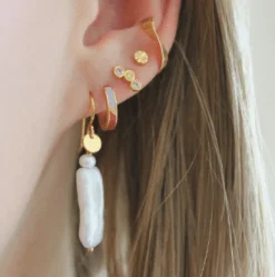 STINE A TRÉS PETIT ETOILE ØRERING SØLV FORGYLDT - 1190-02-S