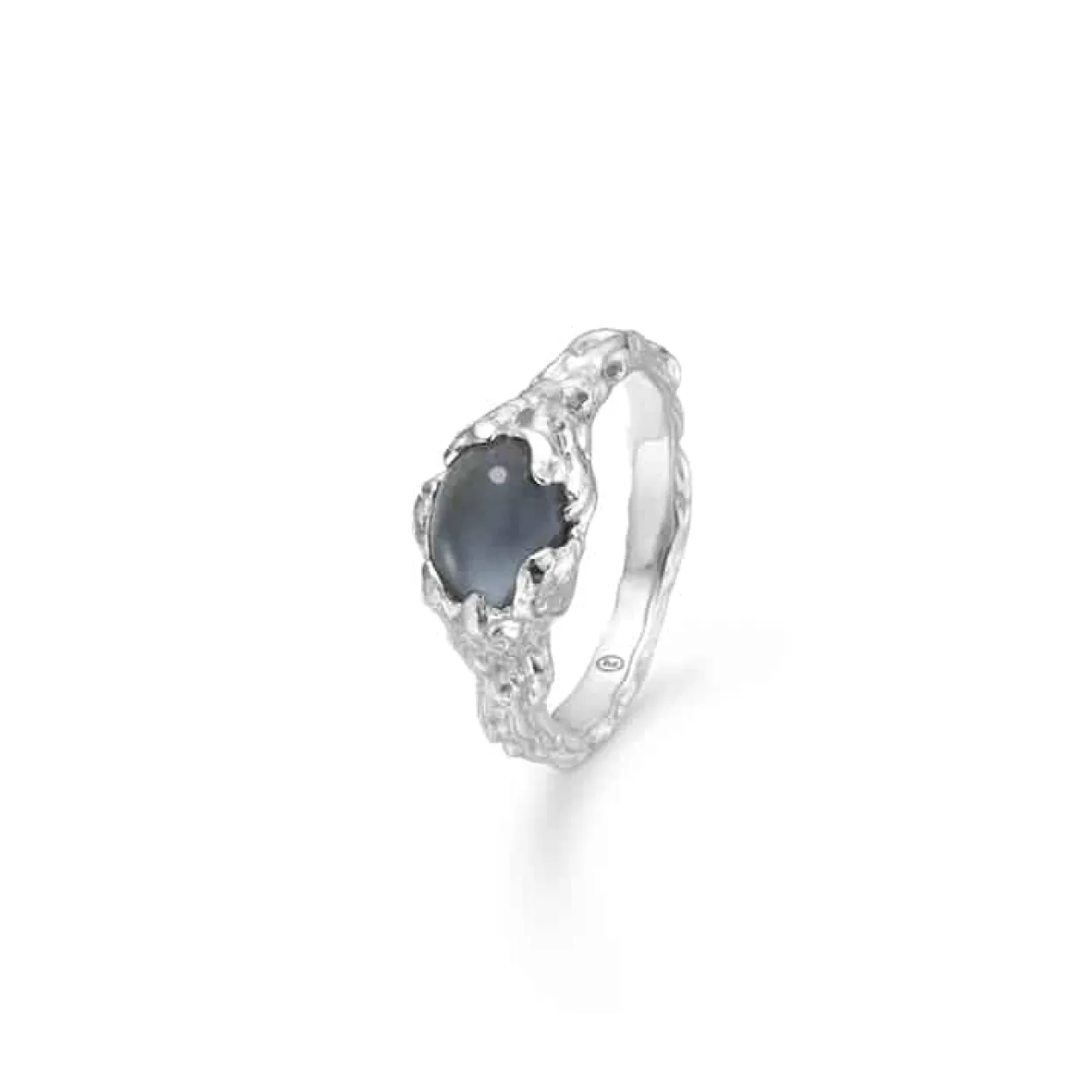 STUDIO Z MAGMA RING SØLV MED BLÅ ZIRKONIA - 7147831