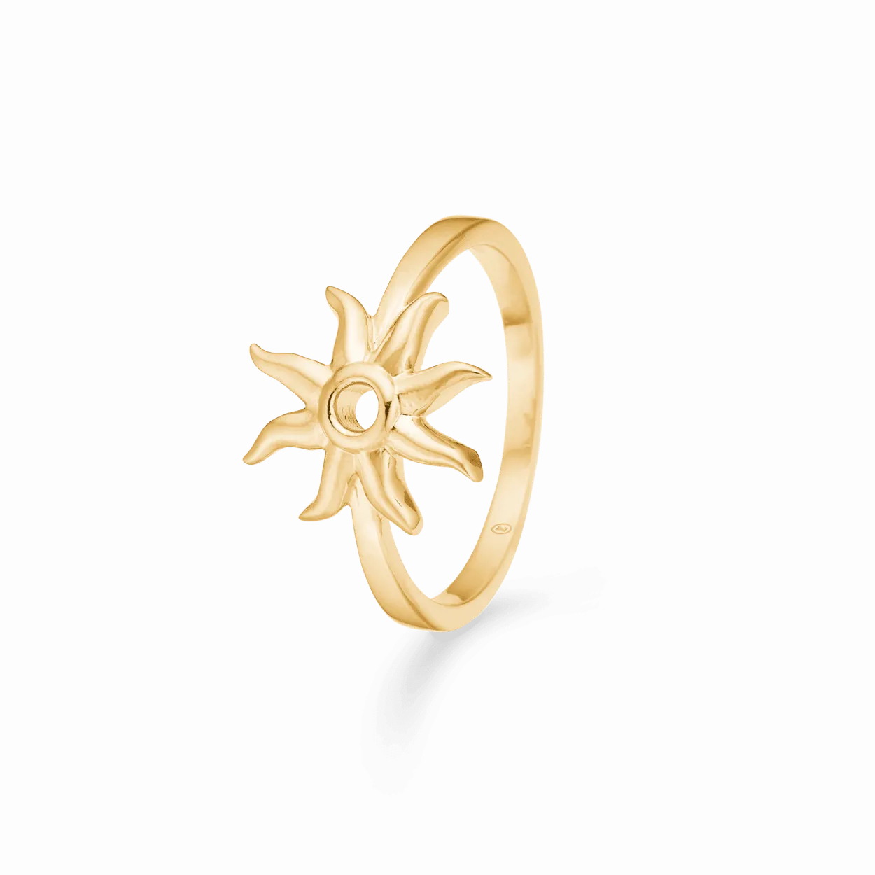 STUDIO Z OCEAN AURA SØLV FORGYLDT RING MED SOL - 7240923