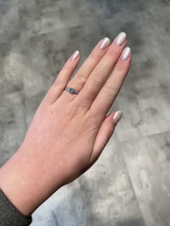STUDIO Z RING SØLV FRAGMENTS MED MED BLÅ ZIRKONIA - 7147861