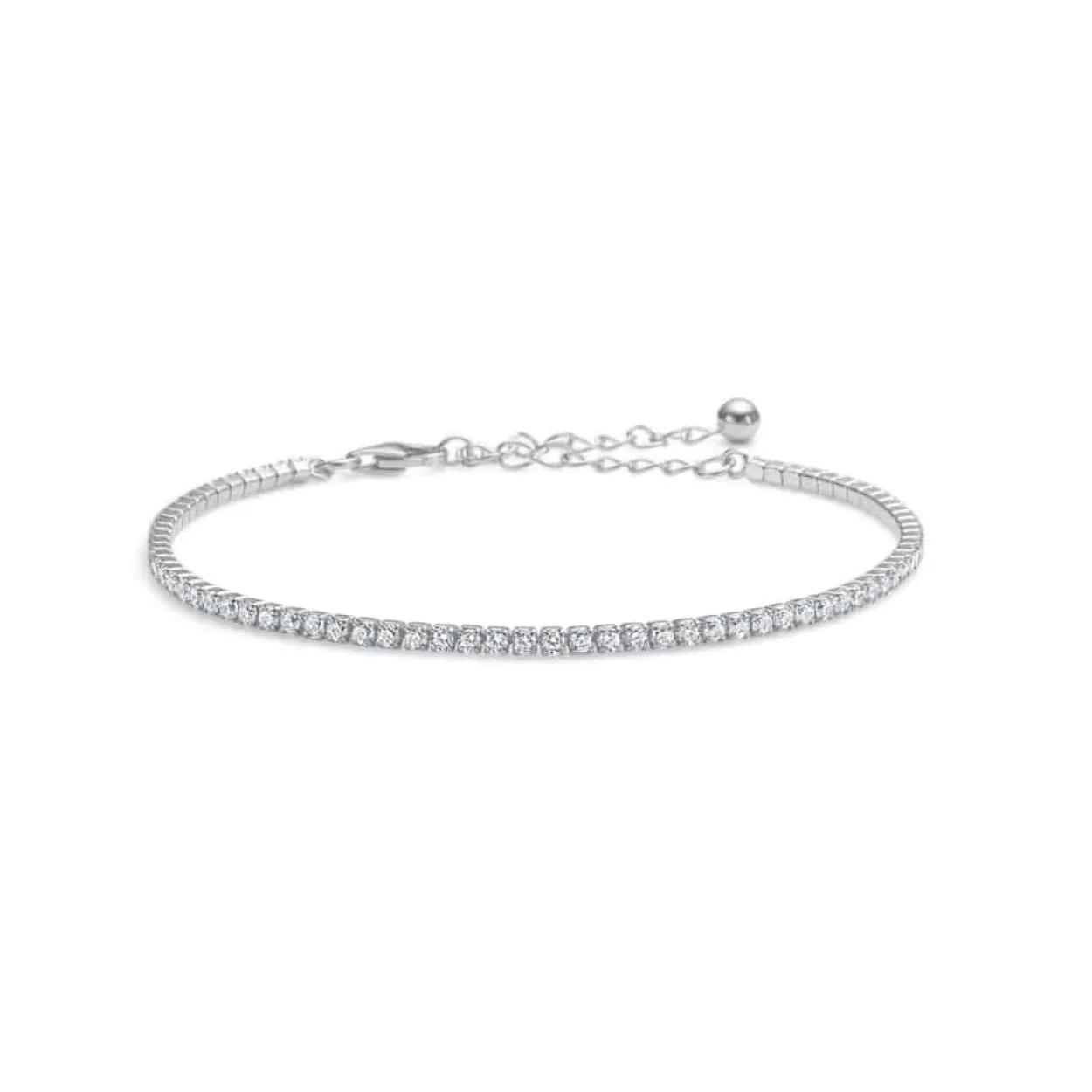 STUDIO Z TENNIS ARMBÅND SØLV MED STEN - 7157097