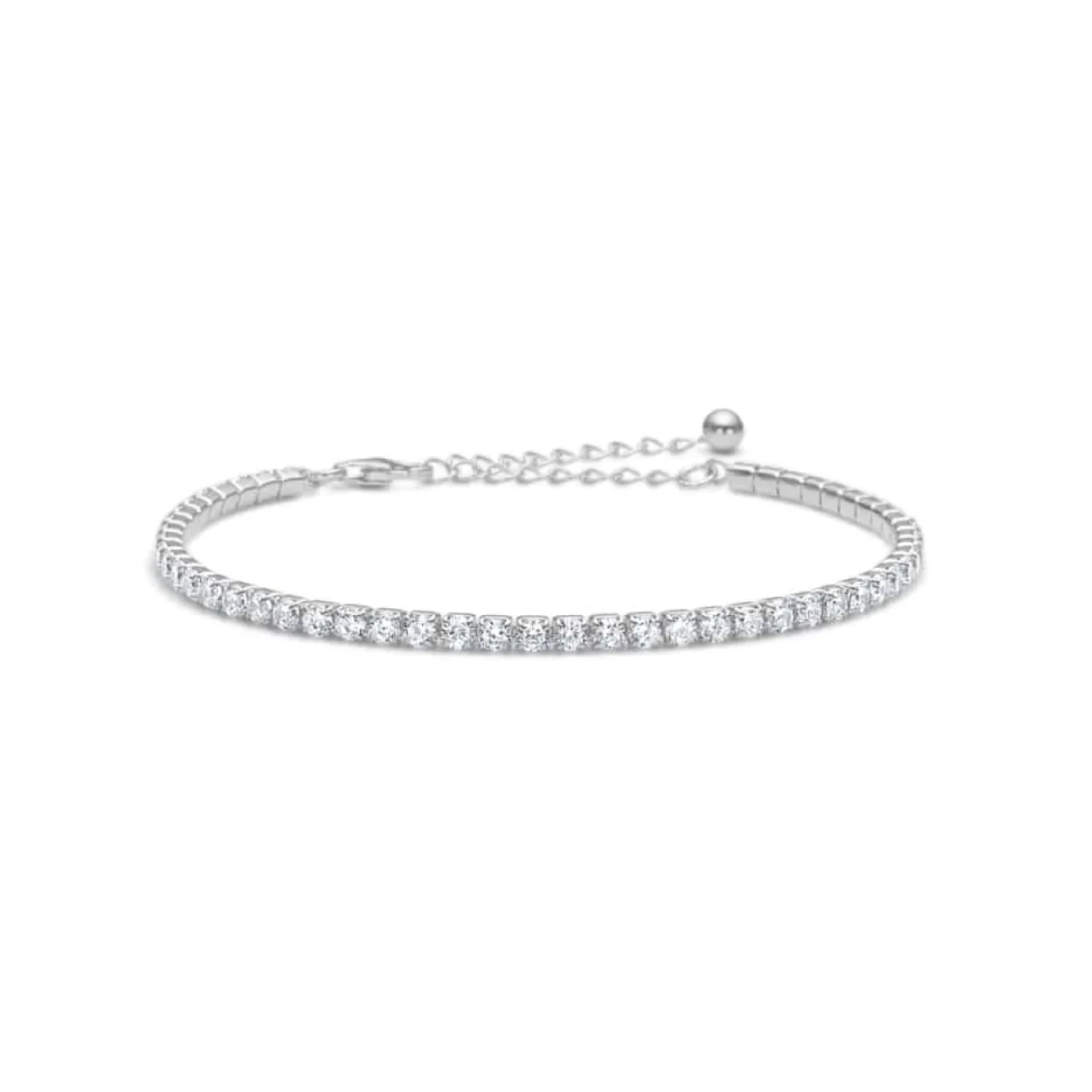 STUDIO Z TENNIS ARMBÅND SØLV MED STEN - 7157098