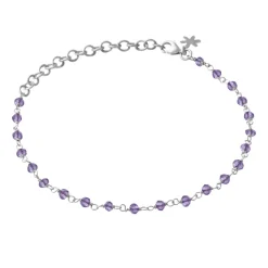 SUSANNE FRIIS BJØRNER ARMBÅND SØLV AMETYST - 1433-1-118