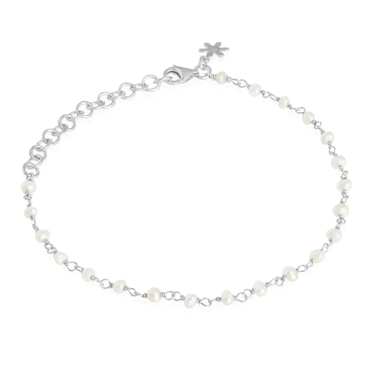 SUSANNE FRIIS BJØRNER ARMBÅND SØLV PERLR 3-4MM - 1433-1-900