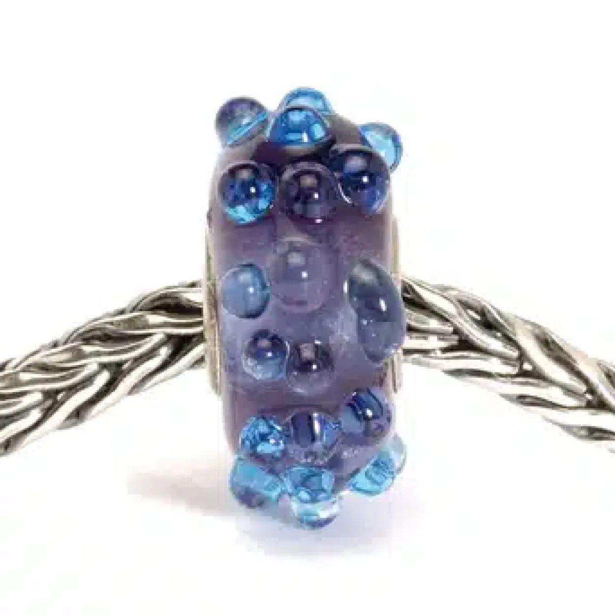 TROLLBEADS BLÅ BRUS GLASKUGLE - TGLBE-10042