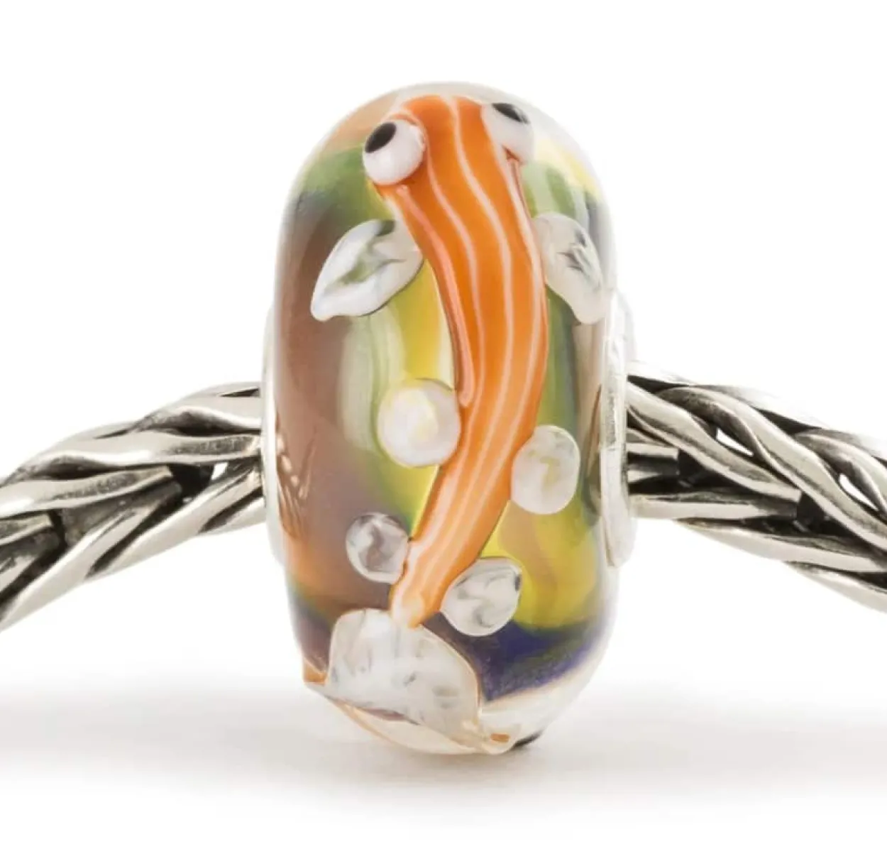TROLLBEADS ENERGISK ORANGE FISK GLASKUGLE - TGLBE-20418