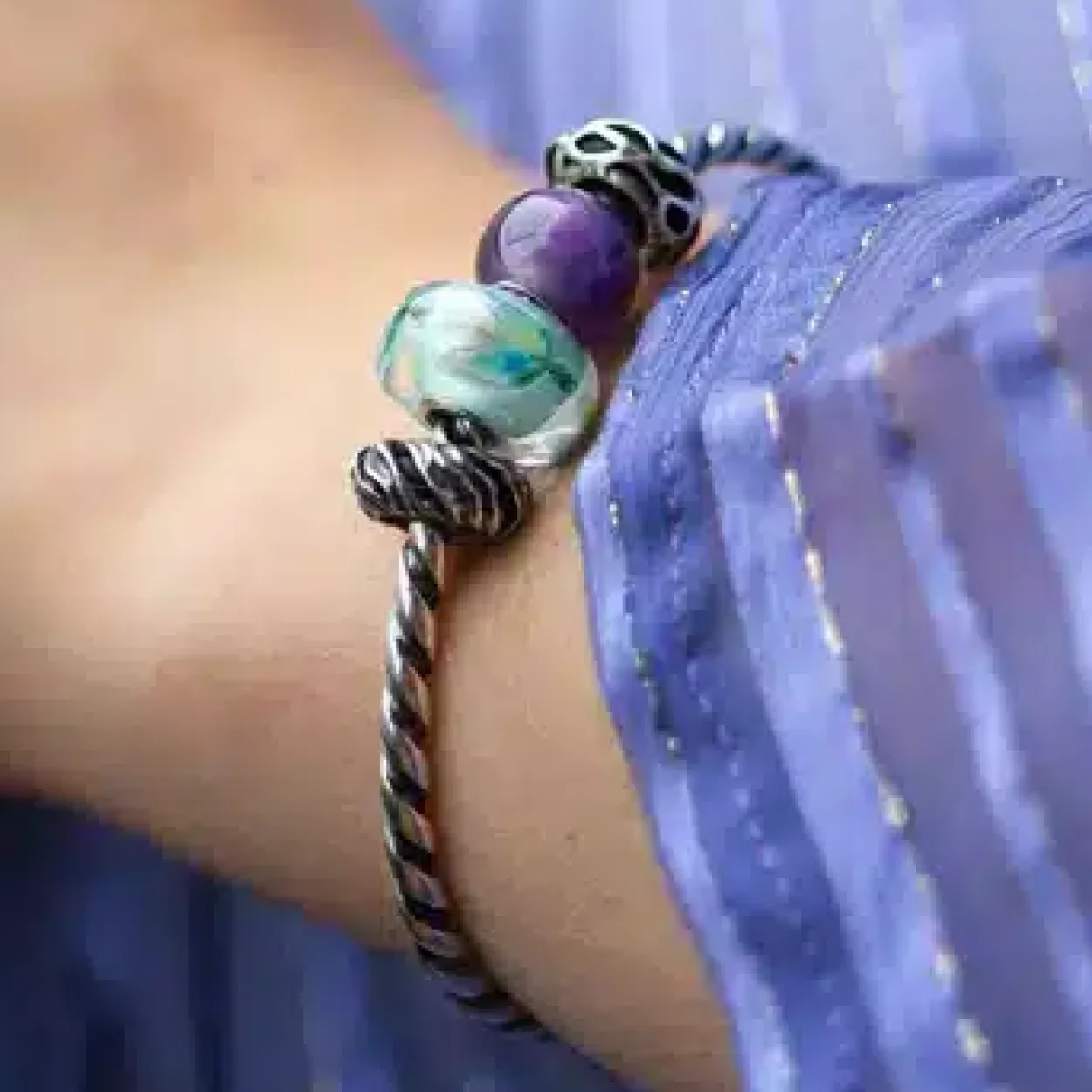 TROLLBEADS FANTASI REGNBUETULIPAN GLAS - TGLBE-20439