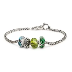 TROLLBEADS GLASKUGLE SMARAGD TIGER - TGLBE-10422