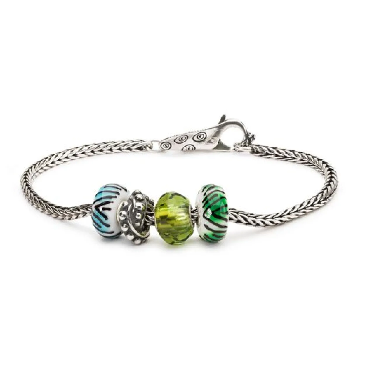 TROLLBEADS GLASKUGLE SMARAGD TIGER - TGLBE-10422
