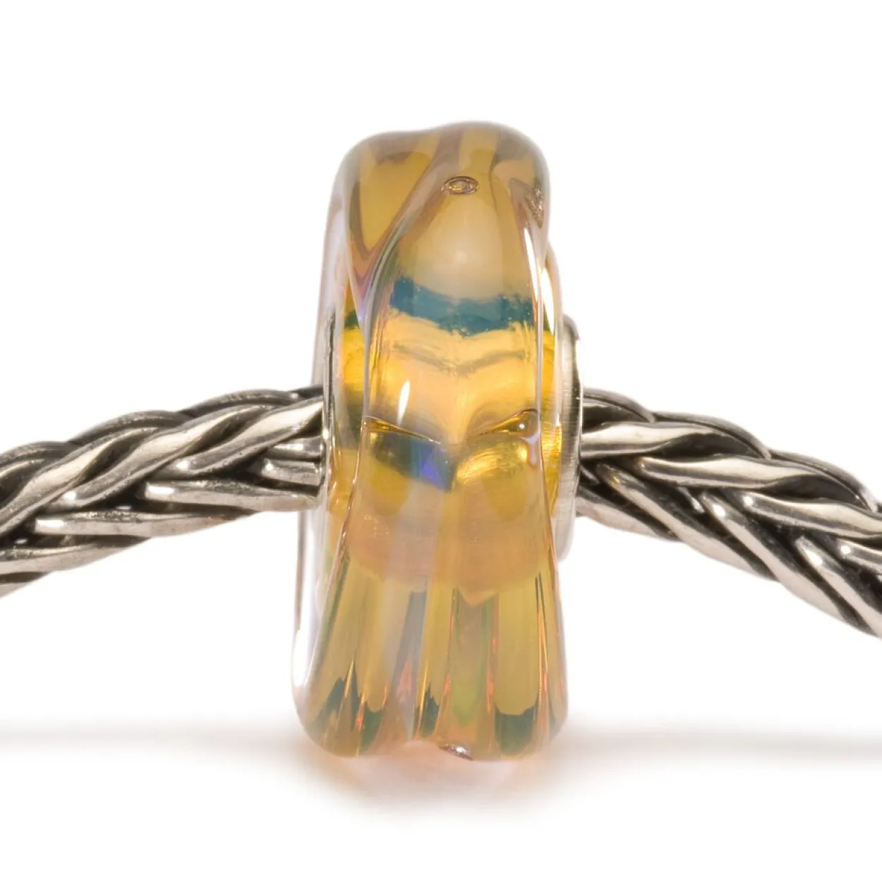 TROLLBEADS 'GYLDEN DAGGRY' GLAS KUGLE - TGLBE-10076