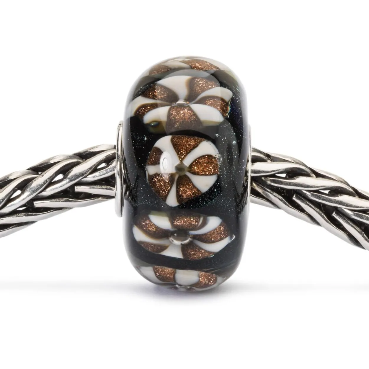 TROLLBEADS 'GYLDNE ORNAMENTER' GLAS KUGLE - TGLBE-20092