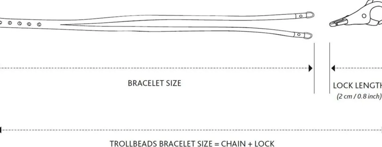 TROLLBEADS LÆDERARMBÅND RØD 36CM - L5105-36