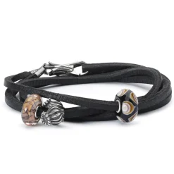 TROLLBEADS LÆDER ARMBÅND SORT 36CM – TLEBR-00001
