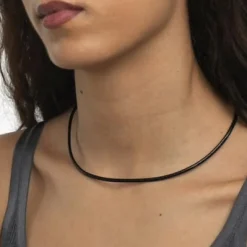 TROLLBEADS LÆDERKÆDE SORT U/LÅS 42 CM - TLENE-00003