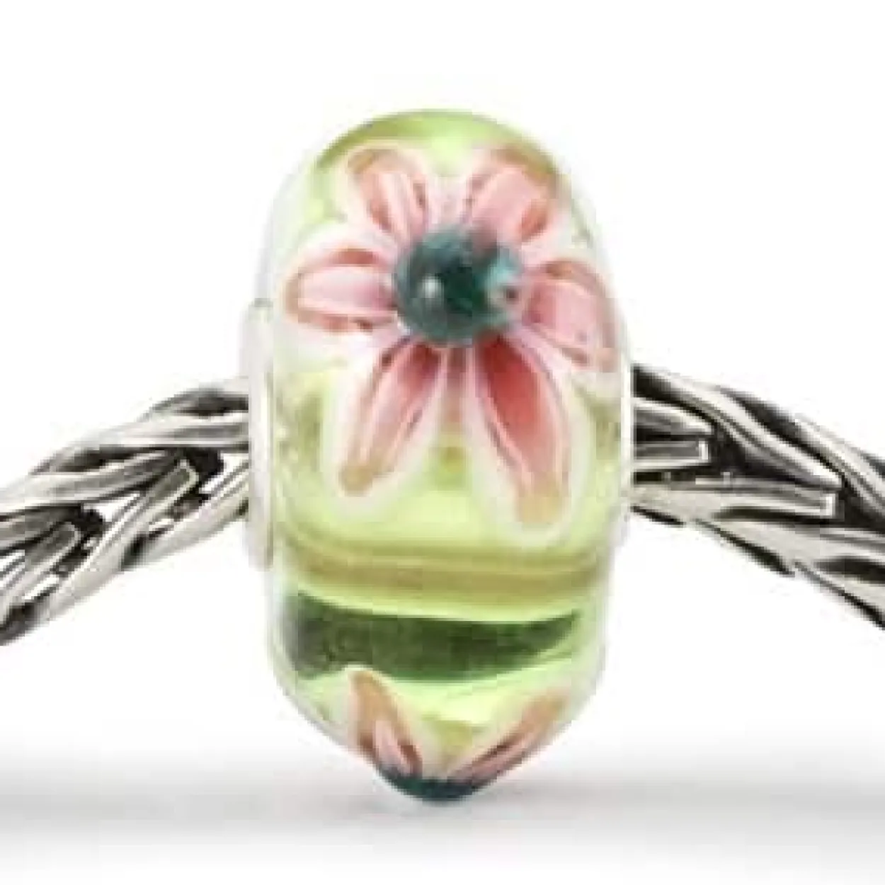 TROLLBEADS PINK FLOWER BEAD- TGLBE-20395