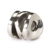 TROLLBEADS 'SMILENDE CYLINDER' SØLV KUGLE - TAGBE-30094
