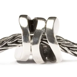TROLLBEADS 'SMILENDE CYLINDER' SØLV KUGLE - TAGBE-30094